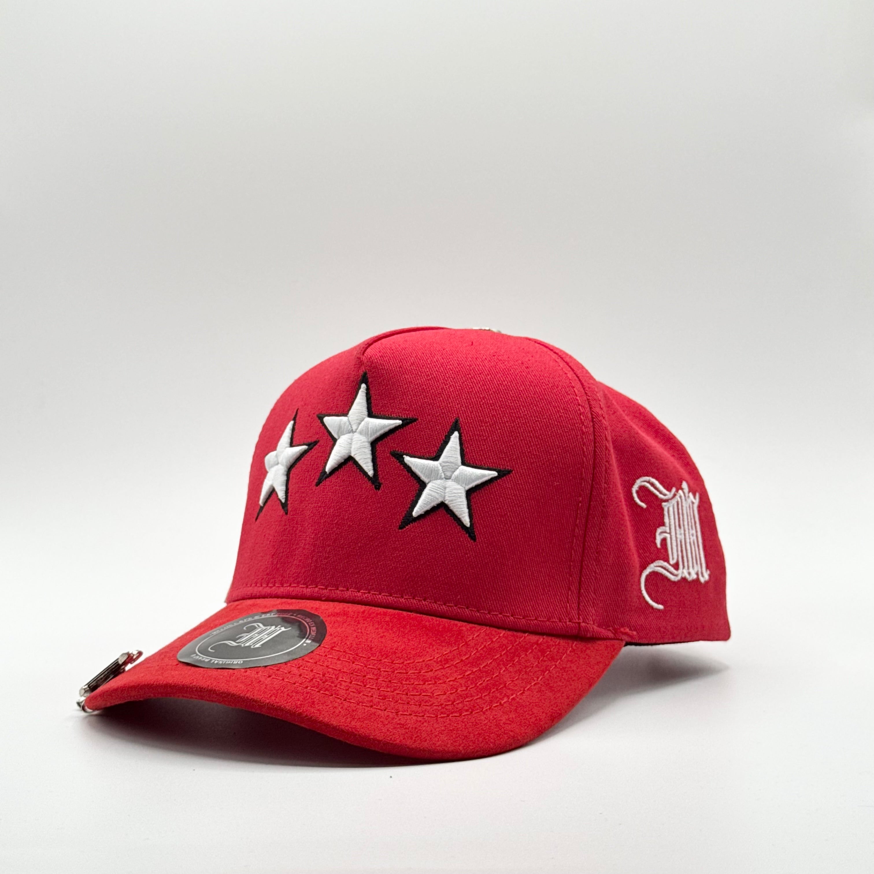 3 STARTS ROJA / VISOR GAMUZA