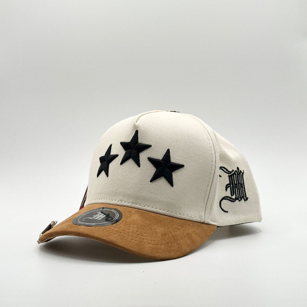 3 ESTRELLAS BEIGE / VISOR GAMUZA