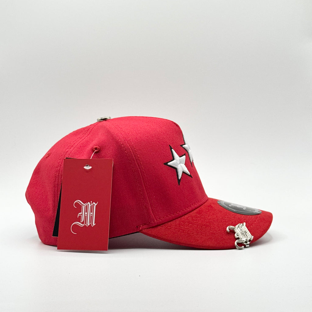 3 STARTS ROJA / VISOR GAMUZA