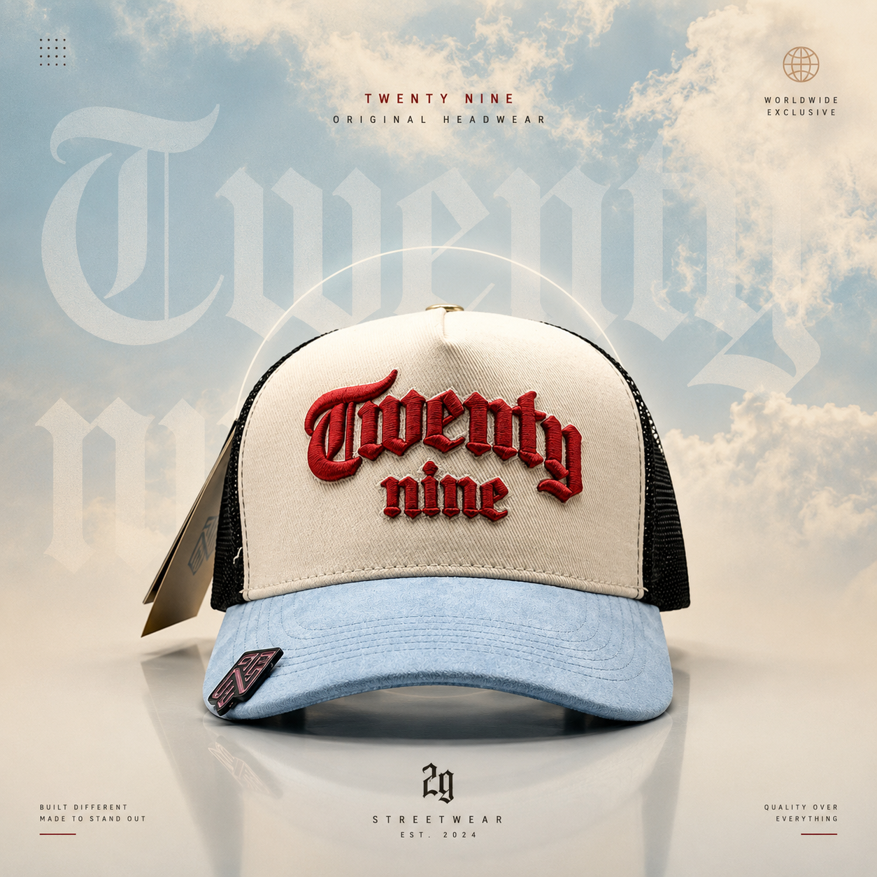 TWENTY NINE (NEGRO/BEIGE/CELESTE)
