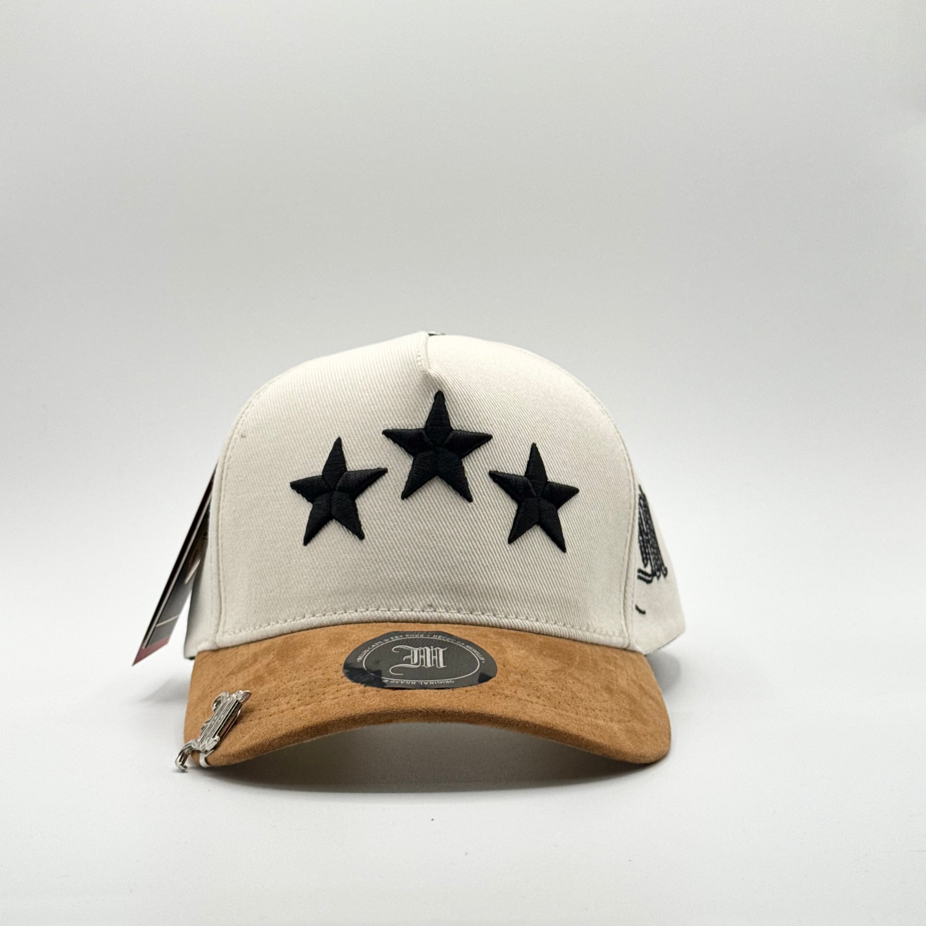 3 ESTRELLAS BEIGE / VISOR GAMUZA