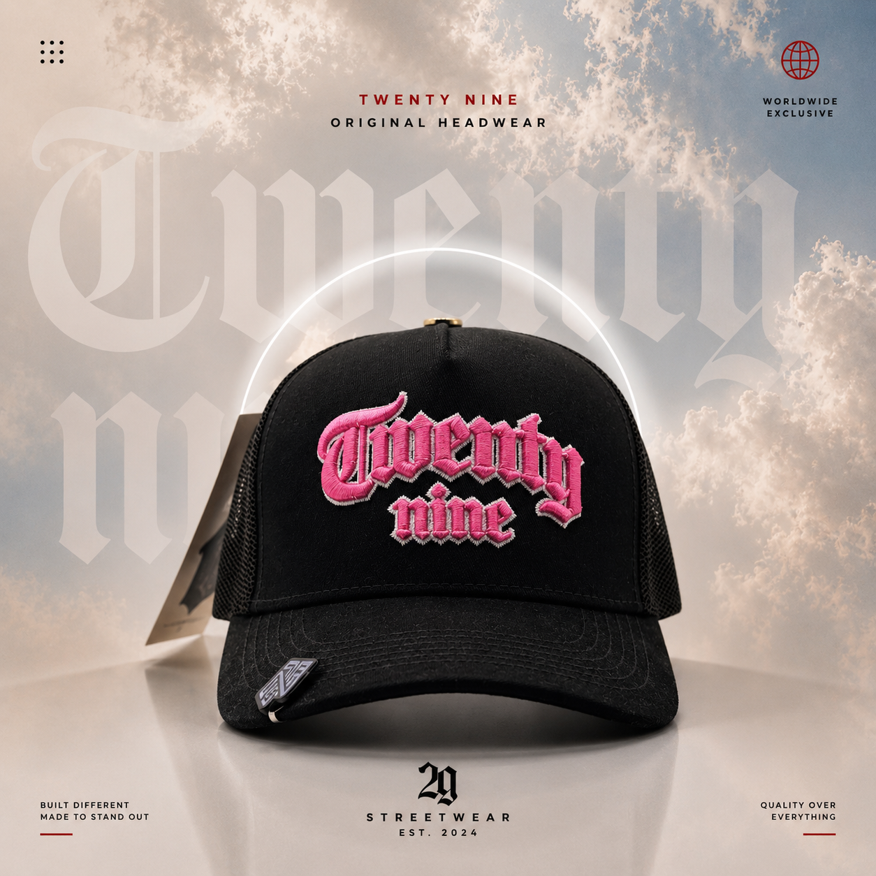 TWENTY NINE (NEGRO/FUCSIA)