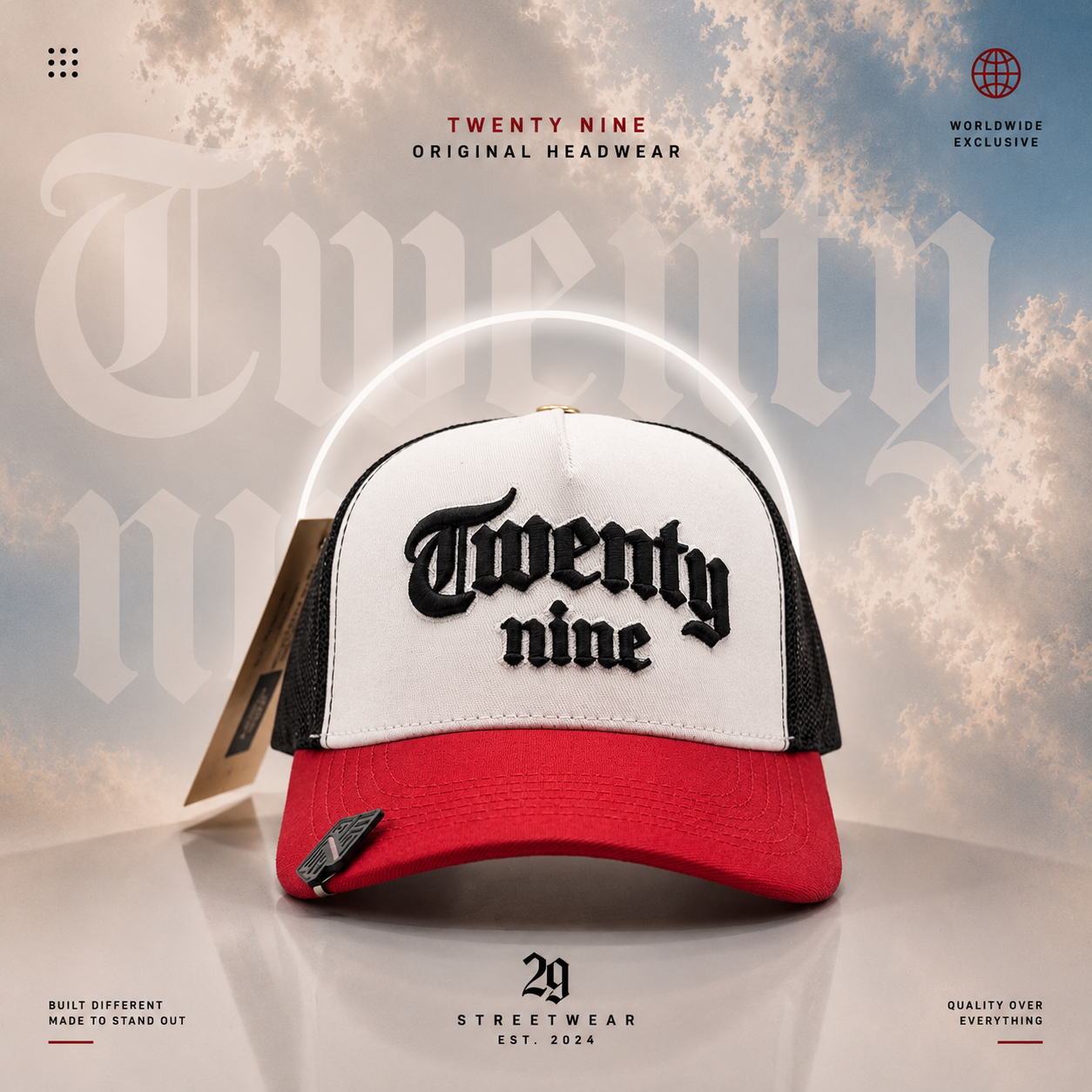 TWENTY NINE (NEGRO/BLANCO/ROJO)