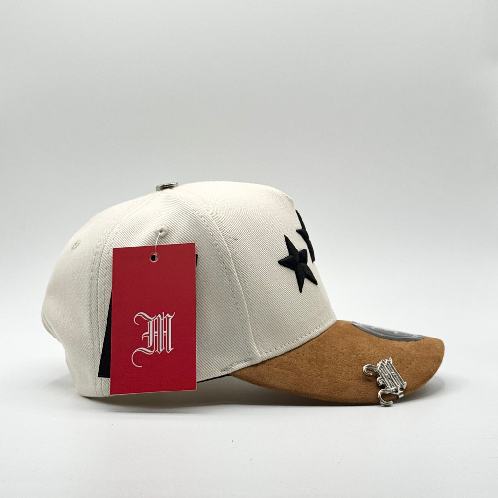 3 ESTRELLAS BEIGE / VISOR GAMUZA