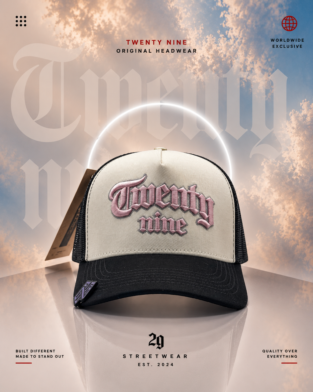 TWENTY NINE (BEIGE/NEGRO/ROSA)
