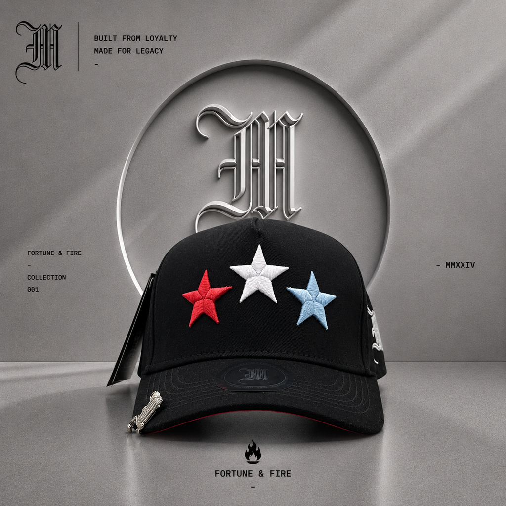 3 ESTRELLAS BLACK / NEGRO - ROJO