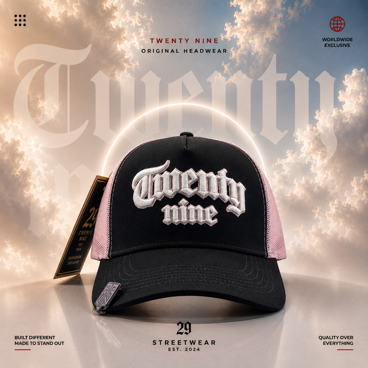 TWENTY NINE (NEGRO/ROSADO)